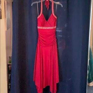 Red cocktail dress